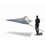 Tentsile UNA V3 Solo Tree Tent Hammock, 1-Person Capacity, Anti-Roll System, Ratchet and Straps Included, Portable Tree House Shelter, Designed in The UK (Dark Grey)