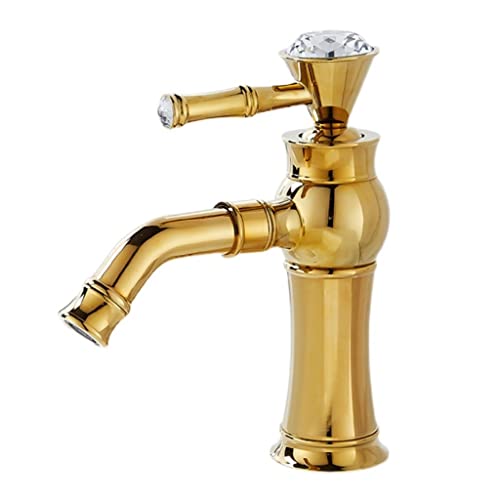 Mitigeur de lavabo en laiton durable sans fuite doré