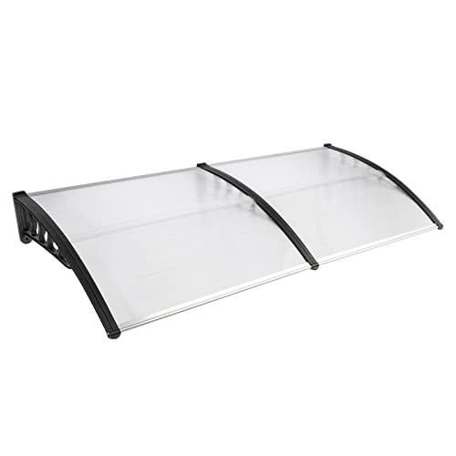 Awnings For Doors Windows 80"X40", Polycarbonate Door Window Awnings Exterior, Patio Entry Door Front Door Overhang Awning Canopy For Rain Shutter, Snow And Uv Protection, Hollow Sheet (Clear Board) #TOP17