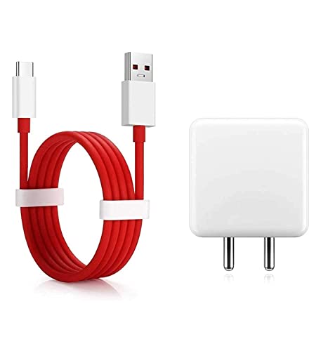 Image of Original 65W USB Type C Cable & Charger for One Plus 10T /10R /10Pro /Nord 2T /Nord 2 /9Pro /R /9RT /9 /8 /8t /6 /6t /5 /5t (65W-Adapter & Cable)