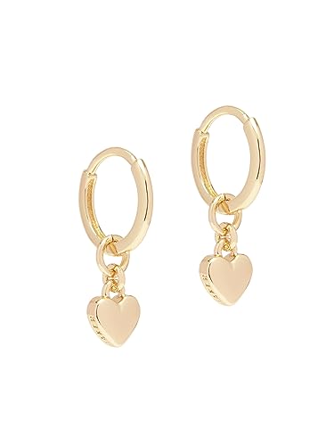 Ted Baker Harrye Tiny Heart Huggie Hoop Earrings For Women (Gold)