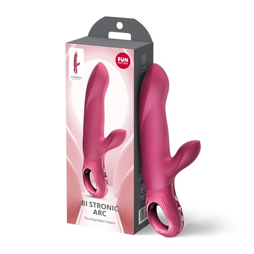 Fun Factory Bi Stronic Arc | vibromasseur rabbit à va-et-vient pour femmes | poussée & stimulation clitoridienne | pulsateur double | Étanchéité IPX7 | USB-C