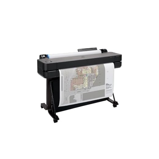 HP DesignJet T630 Large Format 24-inch Plotter Printer, with Auto Sheet Feeder, Media Bin & Stand (5HB09D) - New Model