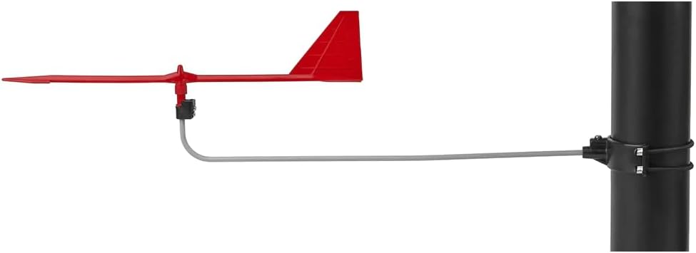 HAWK RACE APPARENT WIND INDICATOR (for larger single-handed Dinghies) - mounts at front of mast at gooseneck height, Red