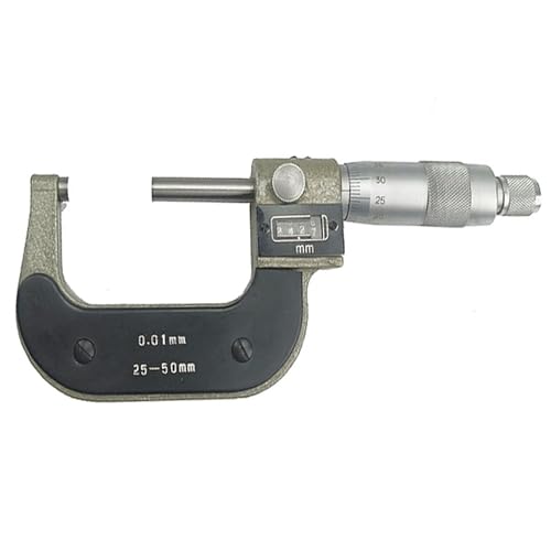 Micrometro digitale for esterni 0-25 mm/0-1, misuratore di spessore con contatore di precisione da 0,001 (intervallo 25-50 mm)(25-50MM)