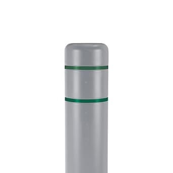 BollardGard 8" x 52" Bollard Cover Gray- Innoplast Gray Green Tape