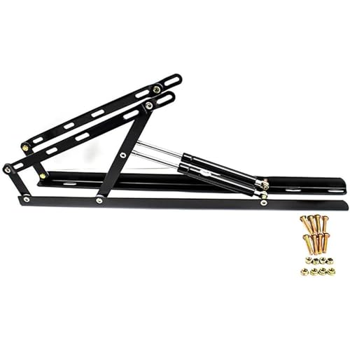 Dfghnbvc Black Pneumatic Lifting Mechanism For Heavy Boxes, Gas Springs For Furniture Hinges, Folding Spring Hinges, Diy Bed Storage Lift,-110Cm/43.3In