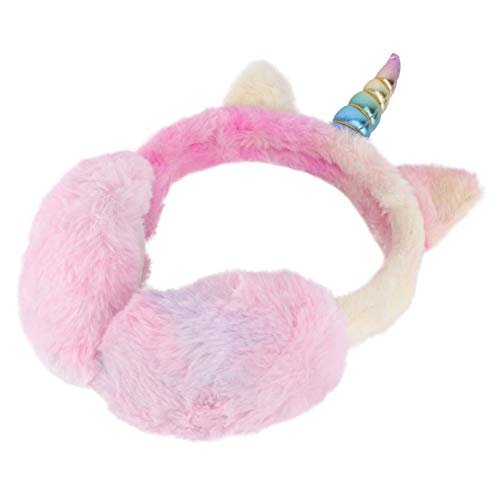 Amosfun Orejeras de peluche de unicornio, orejeras de invierno, orejeras para clima frío, color rosa Cover