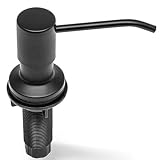 Dispenser di sapone, design integrato per lavello da cucina o piano di lavoro, nero