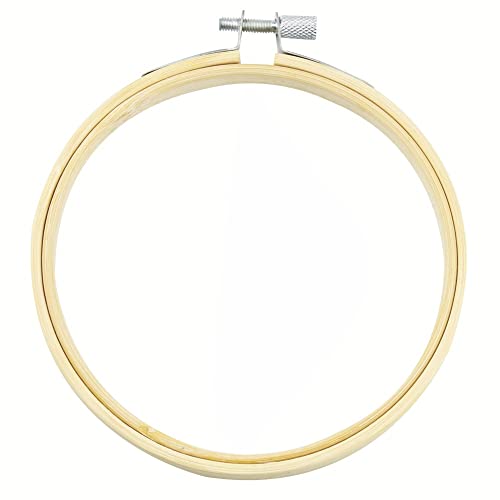 Bastidor Madeira Bambu Com Anel Ajustável Bordado - 30 Cm