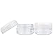 (Quantity: 12 Pieces) Beauticom 15G/15ML (0.5oz) Clear Round Jar with White Lids for Cosmetics, Medication, Lab and Field Research Samples, Beauty and Health Aids - BPA Free