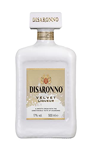 DISARONNO - Velvet - Crème d’Amaretto - Origine : Italie - Alcool : 17% - A déguster pur ou en cocktail - Notes d'amandes et de vanille - 50cl