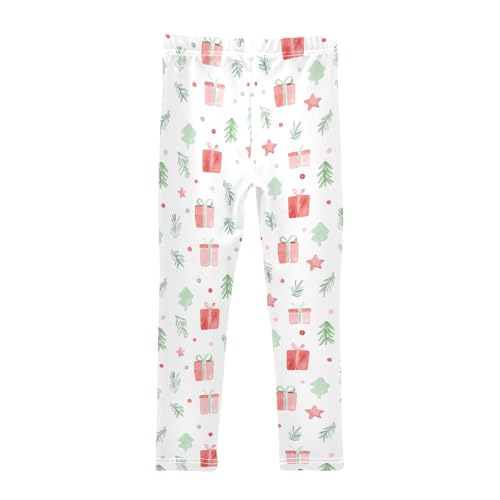 Girls' Athletic Leggings Ankle Length Yoga Dance Pants Kids Teen 4T Gift Box Stars2