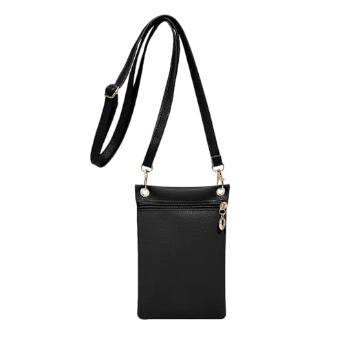 GIDWRIY Bolso para Movil Mujer,Bolsito para Movil Piel PU,Bolsos para Telefono Elegante,Phone Bag Crossbody,Bolso Bandolera Viaje Pequeño,Mini Bolsos Cruzado Casual,Bolsa Riñonera de Color Sólido