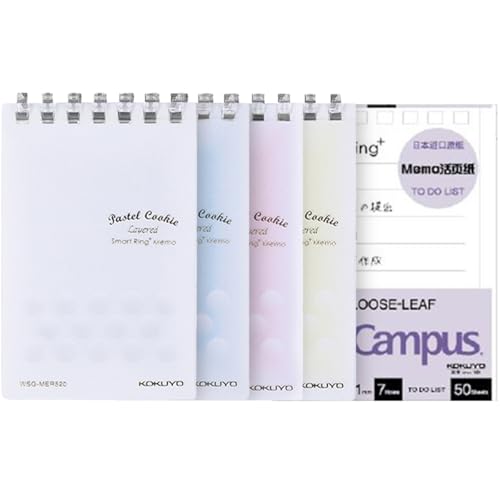 Evita perder notas de bolsillo con el set de cuadernos pequeños recargables de espiral KOKUYO