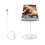 Qualité durable : l'abat-jour agréable pour les yeux est fabriqué en tissu de lin, blanc chaud, lumière confortable et douce pour créer une atmosphère confortable et romantique. Lampe de table LED reliant la base stable, sans installation d'abat-jour, pas besoin d'installer une ampoule, avec une ligne de bouton USB non amovible, un interrupteur à bouton-poussoir.