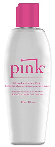 Pink Silicone Lubricant - Hypoallergenic Silicone-Based Lubricant Enriched with Aloe Vera & Vitamin E for Maximum Comfort and Long-Lasting Lubrication (4.7 Fluid oz - 140 ml)