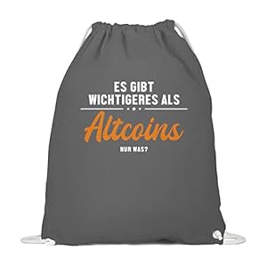 Generisch Wallet Crypto Krypto munt | 01721 – katoen Gymsac -37cm-46cm-Graphite Grey