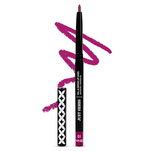 Image of Just Herbs Fill & Define Lip Liner with Shea Butter and Coconut Oil Transfer Proof Long Lasting Creamy Matte Finish Lip Liner