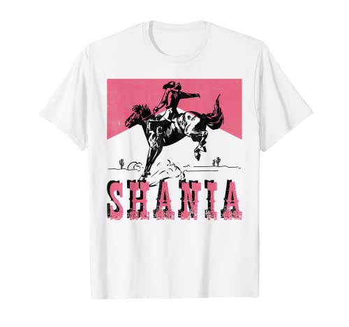 Western Shania First Name Punchy Cowboy Cowgirl Rodeo Style T-Shirt