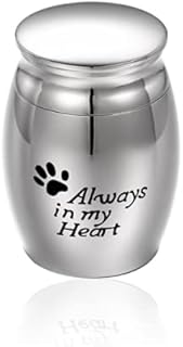 Pet Urn, Small Cremation Pet Urns for Dogs Ashes Small Mini Pet Paw Keepsake Urn Stainless Steel Memorial Keepsake Urns for Dogs Cats Ashes Holder