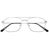 Dollger Fake Glasses Clear Lens Non-prescription Metal Frame Classic Square fashion Aviator Eyeglasses Men Women