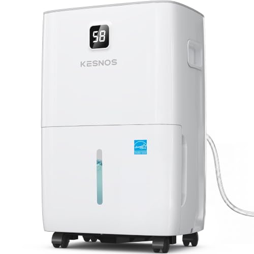 Image of 80 Pints Energy Star Dehumidifier for Basement with Drain Hose, 6000 Sq. Ft