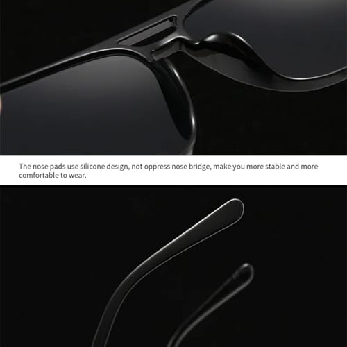 Double Bridge Vintage Thin Big Frame Sunglasses for Women Men Male Luxury Punk2