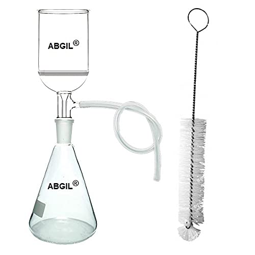 ABG BOROSILICATE GLASS VACUUM SUCTION FILTER KIT. 200 ml BUCHNER FUNNEL & 500 ERLENMEYER CONICAL