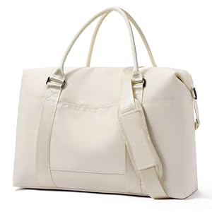 Duffle Bag, Weekender Bags for Women Travel Tote Bags Carry on Bags for Airplanes Overnight Hospital Bags for Women Girls Beige