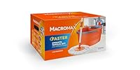 Macromax - Faster Automatic Spin Mop 16L Reinigungsset 100% Mikrofaser Mops - Teleskop-Drehgriff, automatische Wäsche & Abnehmbarer Trockenkorb, aus 90% recycelbarem Material (Spin Mop Set)