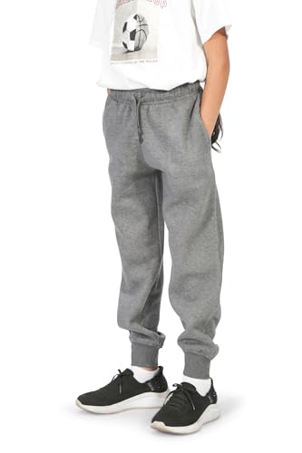 Image of EVERYDAY KIDS Girls' Cotton Fleece Sweatpants; Girls' Activewear Jogger Pants - Soft and Breathable Cotton /Poly Blend