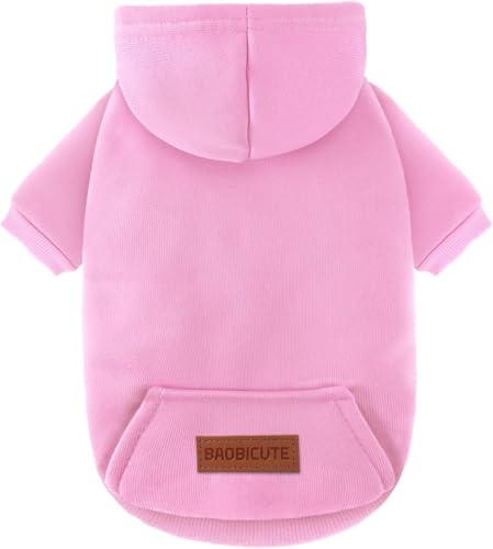 Image of 1 Pack Dog Hoodie Warm Hood Dog Sweater Cold Weather Small Dogs Sweatshirt Comfort Pet Clothes for Small Medium Dogs with Pockets Cats Chihuahua Clothes for Male Female Girl Boy Sporty Daily Wear