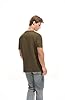 RONOMO Men's Solid Colour T-Shirt 95% Cotton 5% Spandex | Pre-Shrunk Washed | Reinforced Ribbed Collar | Colourfast | Casual Basic Tee Slim Fit（LW Army Green 4XL #5