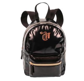 Mini Mochila Capricho - Preto com Detalhes Dourados