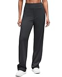 G4Free ShiftReady Stretch Straight Leg Work Trousers for Women UK with Zipper Pockets Yoga Pants Ladies Elasticated Waist Casual Pull On Smart Trousers Joggers(Black,Large,Petite)