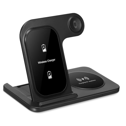 Cargador inalámbrico rápido para organizar la mesita de noche y cargar el reloj