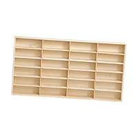 MagiDeal Wooden Storage Divider Box Showcase, Wall Mounted Toy Car Storage Car Display Shelf, 24 Grid