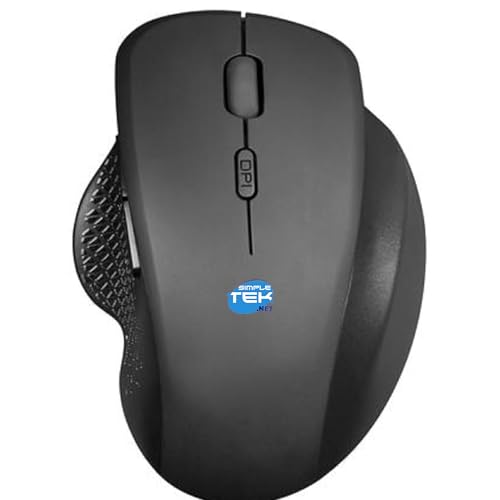 Ratón óptico inalámbrico ergonómico de 6 botones y receptor USB universal para PC