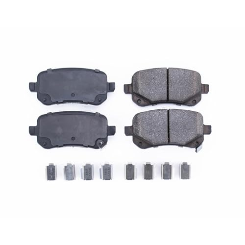 Image of PowerStop Rear Brake Pads for Chrysler Town & Country 2008-12 |Dodge Grand Caravan 2008-11 |Journey 2009-12 |Volkswagen Routan 2009-11 - Z17 Ceramic Brake Pads with Installation Hardware, 17-1326