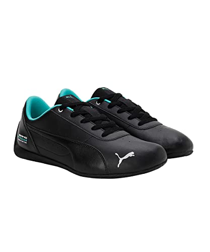 PUMA Tênis masculino de cano baixo, Puma Preto, PUMA Silver, 4.5