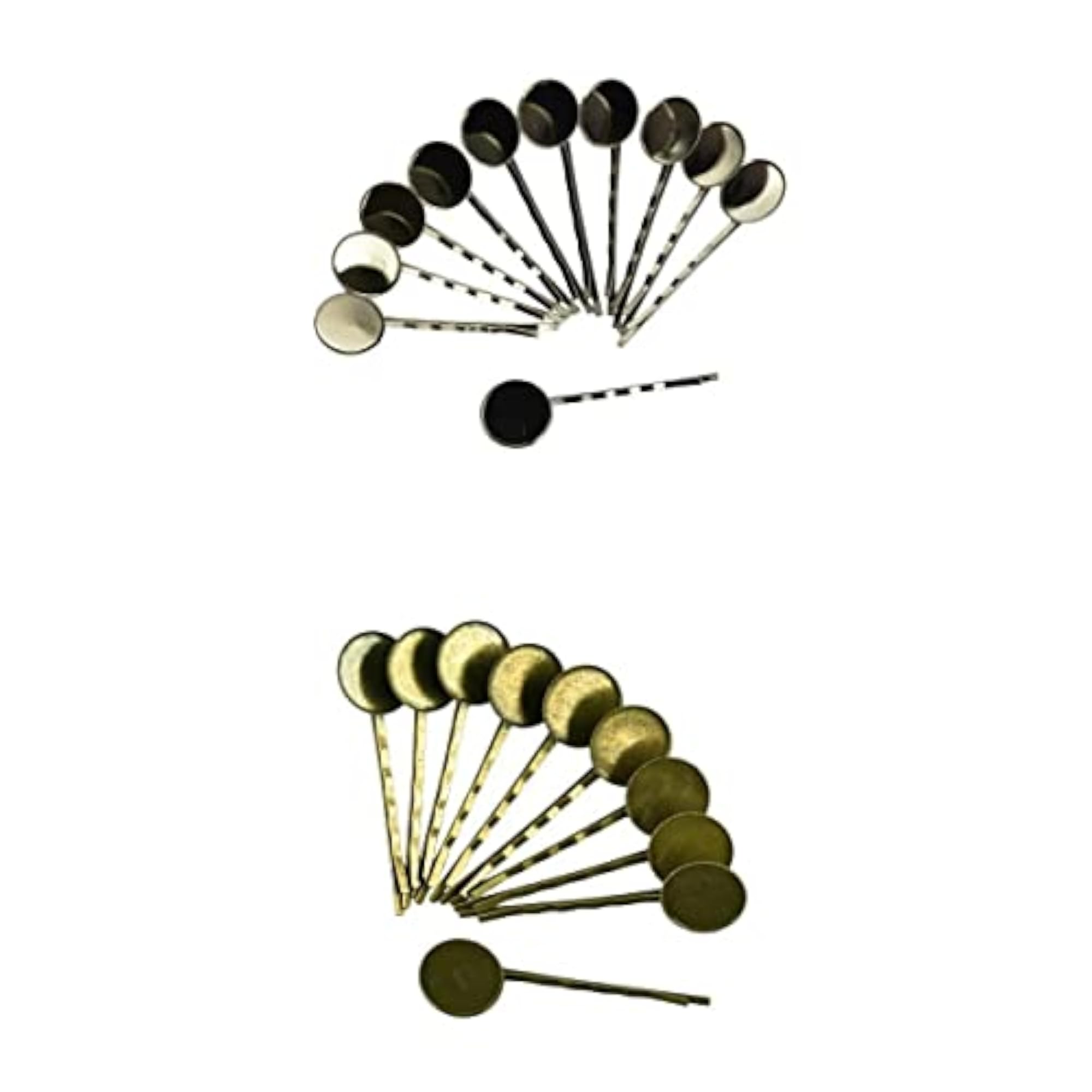 20 Pieces Hair Slide with Bezel Setting Tray