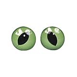 Yeux des chats vert/noir - 10 mm