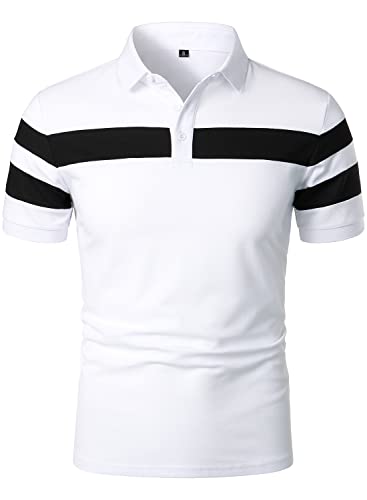 HOOD CREW Mens Short Sleeve Polo Shirts Stylish Design Summer T Shirt