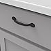 Hickory Hardware 1 Pack Solid Core Kitchen Cabinet Pulls, Luxury Cabinet Handles, Hardware for Doors & Dresser Drawers, 3-3/4 Inch (96mm) Hole Center, Black Iron, Refined Rustic Collection