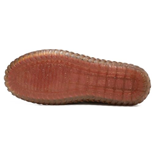 Image of Men's Genuine Leather Loafer Shoes Slip On Soft Walking Driving Shoes