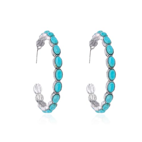 Rustic Couture's Western Hoop Earrings for Women Cowgirl Country Concho Western Statement Jewelry