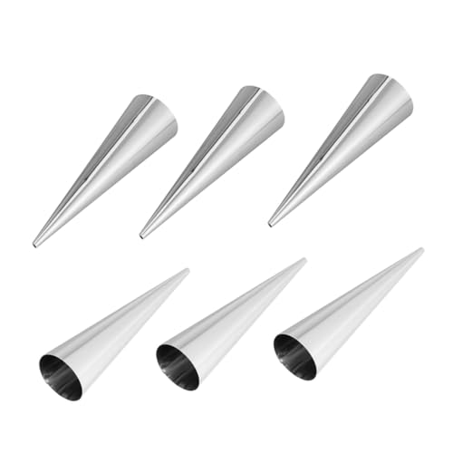 CIYODO 6pcs Stainless Steel Croissant Molds Horn Baking Tools Easy Pastry Molds for Filling Jam for Home Baking