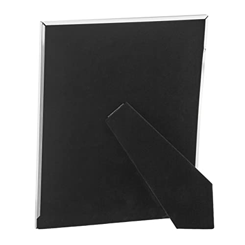 Relaxdays Babybilderrahmen, First Year, Monatsbilderrahmen Alu, 12 Monate, 29 x 24 cm, Collage zum Aufstellen, Silber