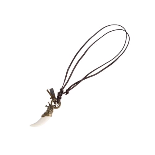 GALPADA Cadena de Suéter para Hombre Colgante de Colmillo Estilo Punk en Aleación, Textura Fina y Superficie Lisa, Adecuado para Fiesta y Club Nocturno